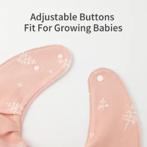 CF008-muslin bib with adjustable buttons