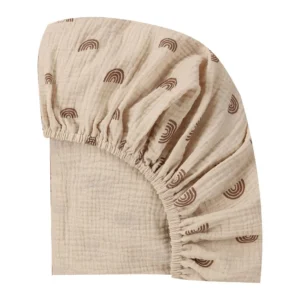 CF017-organic cotton crib sheets floral