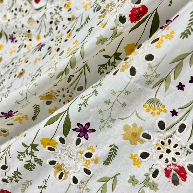 BL0013 (3 - 100% Cotton Laser Cutwork Embroidery & Printed Fabric)