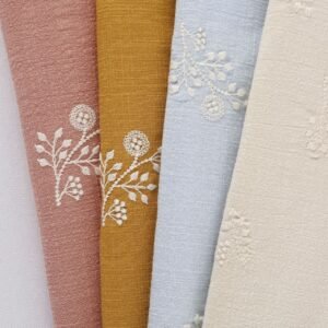 BL0014 (3) profile - Delicate White Stitch Embroidered Branch Fabric