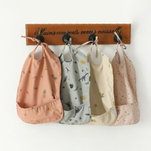 CF034 (14) Waterproof Baby Bibs With Pocket