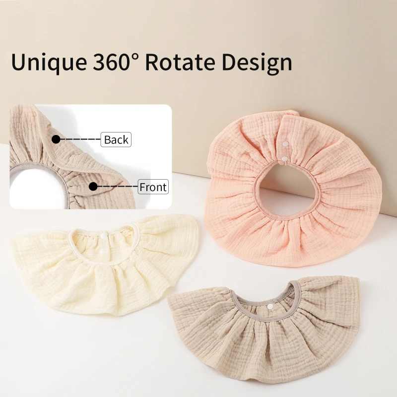 CF038 (16) - 360° Cotton Gauze Baby Bib