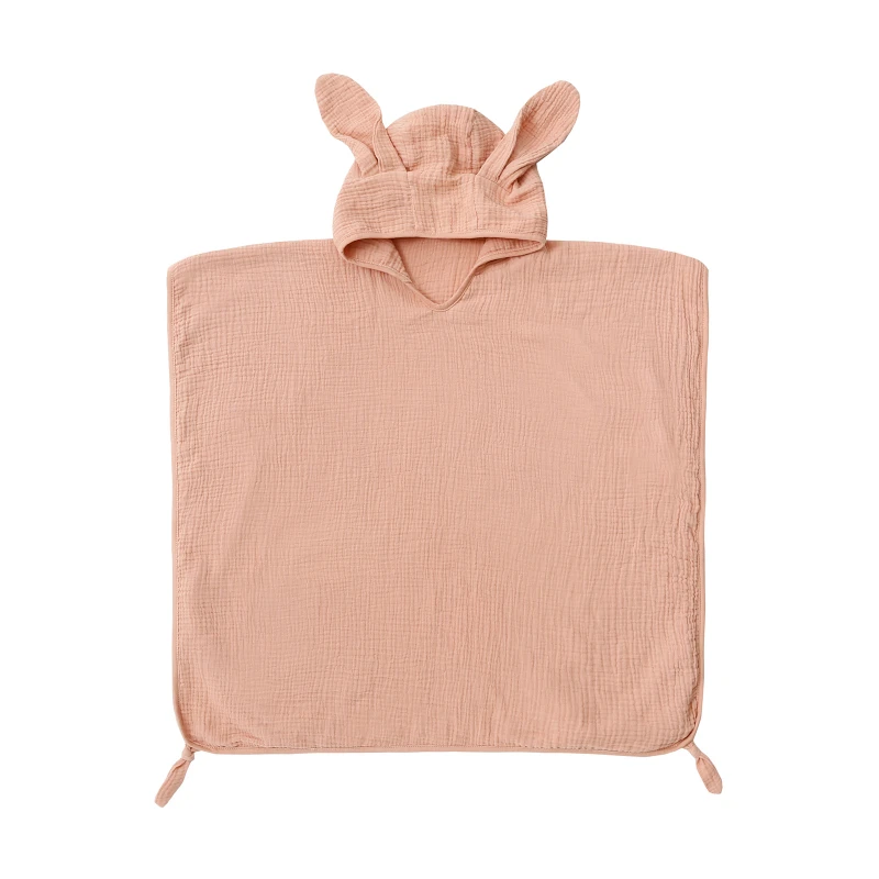 CF051 (1) - Soft Muslin Kids Hooded Poncho Towels