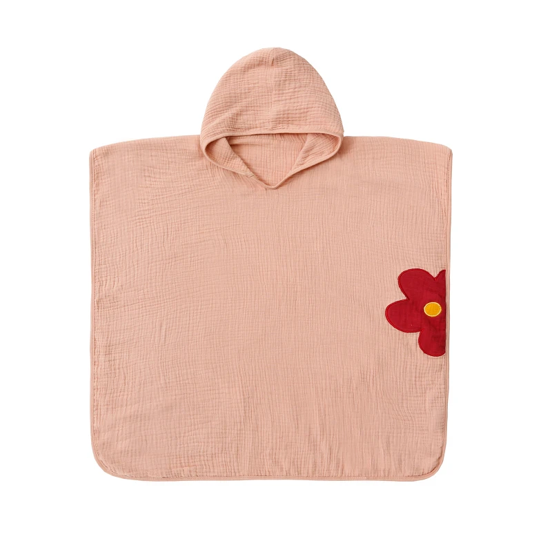 CF051 (2) - Soft Muslin Kids Hooded Poncho Towels
