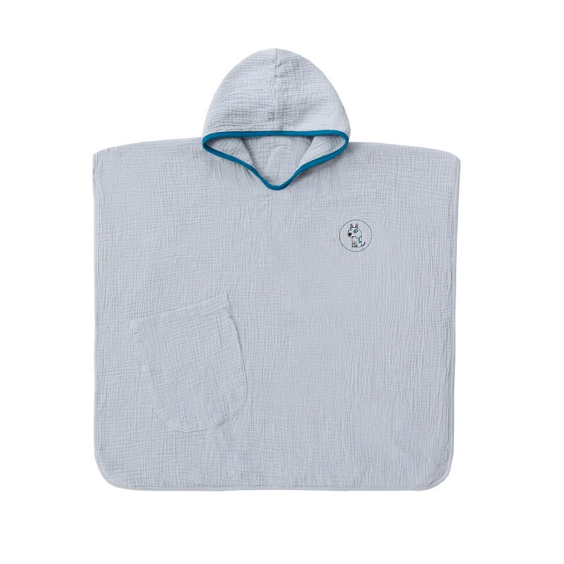 CF051 (3) profile - Soft Muslin Kids Hooded Poncho Towels