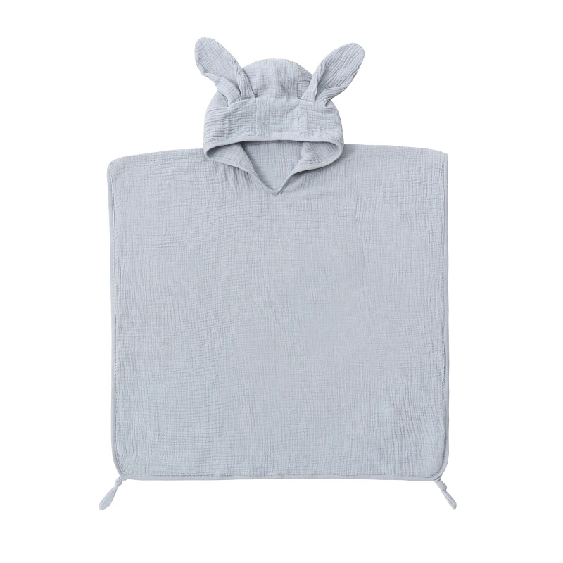 CF051 (4) - Soft Muslin Kids Hooded Poncho Towels