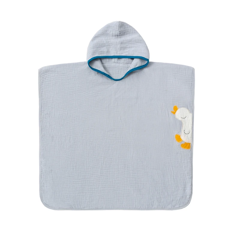 CF051 (5) - Soft Muslin Kids Hooded Poncho Towels
