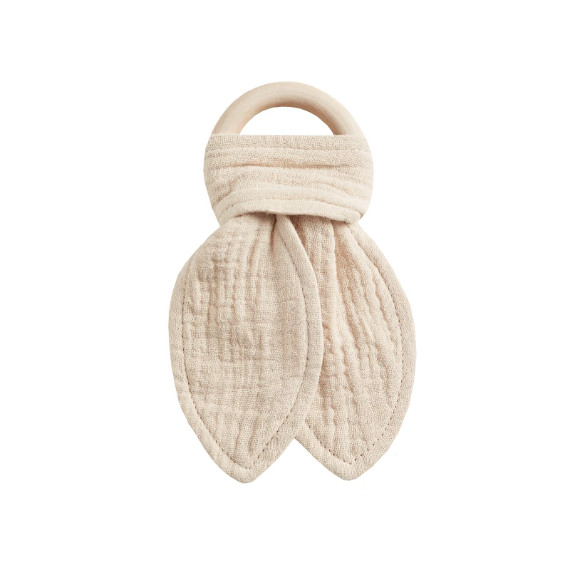 CF054 (1) - Cotton Gauze Baby Teething Rattles