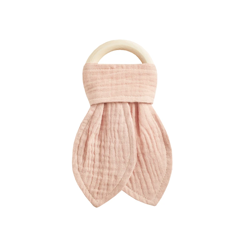 CF054 (2) - Cotton Gauze Baby Teething Rattles