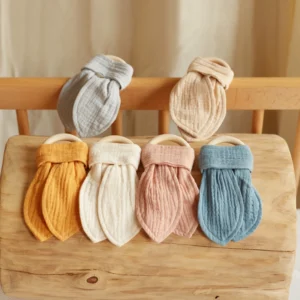 CF054 (4) profile - Cotton Gauze Baby Teething Rattles