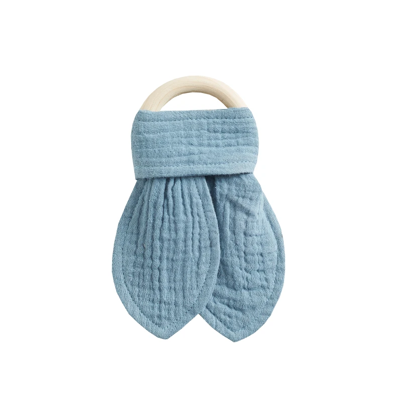 CF054 (7) - Cotton Gauze Baby Teething Rattles