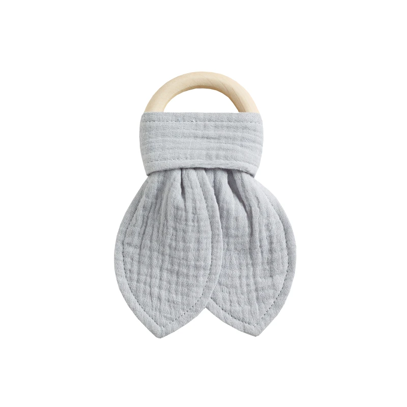 CF054 (9) - Cotton Gauze Baby Teething Rattles