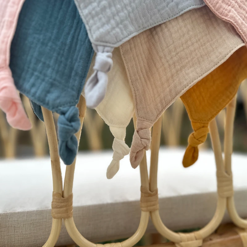 CF056 (11) - Soft Muslin Bunny Baby Security Blankets