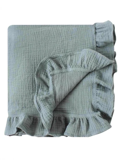 CF065 A profile - Crinkled Texture Baby Ruffle Swaddle Blankets