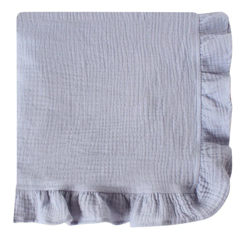 CF065 F - Crinkled Texture Baby Ruffle Swaddle Blankets