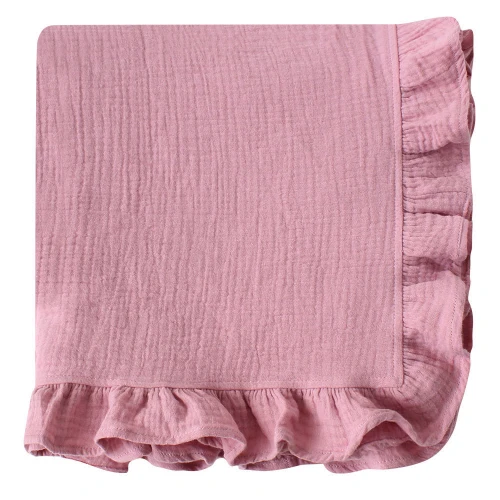 CF065 G - Crinkled Texture Baby Ruffle Swaddle Blankets