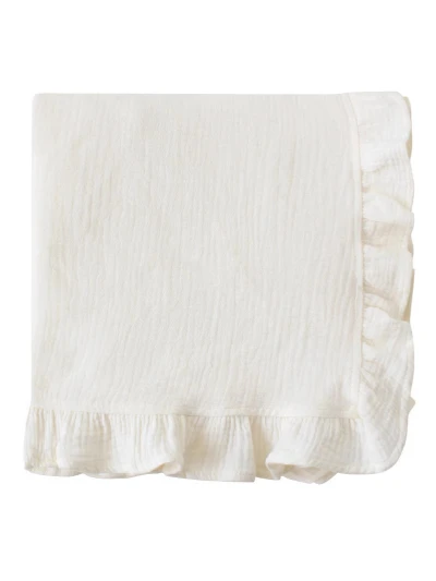 CF065 S - Crinkled Texture Baby Ruffle Swaddle Blankets