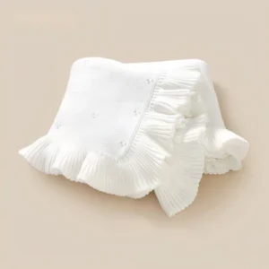 CF067 A profile - Cute Eyelet Embroidery Baby Swaddle Wraps