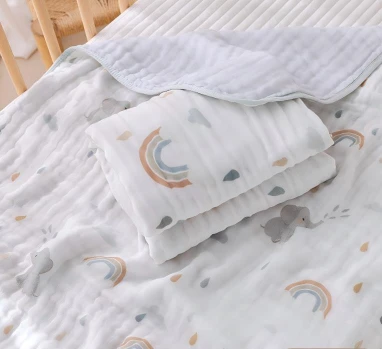 CF072 A - Soft 6-Layer Muslin Baby Blankets