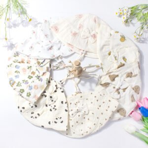 CF082 (2) - Sweet Bow Baby Bucket Hat with Print