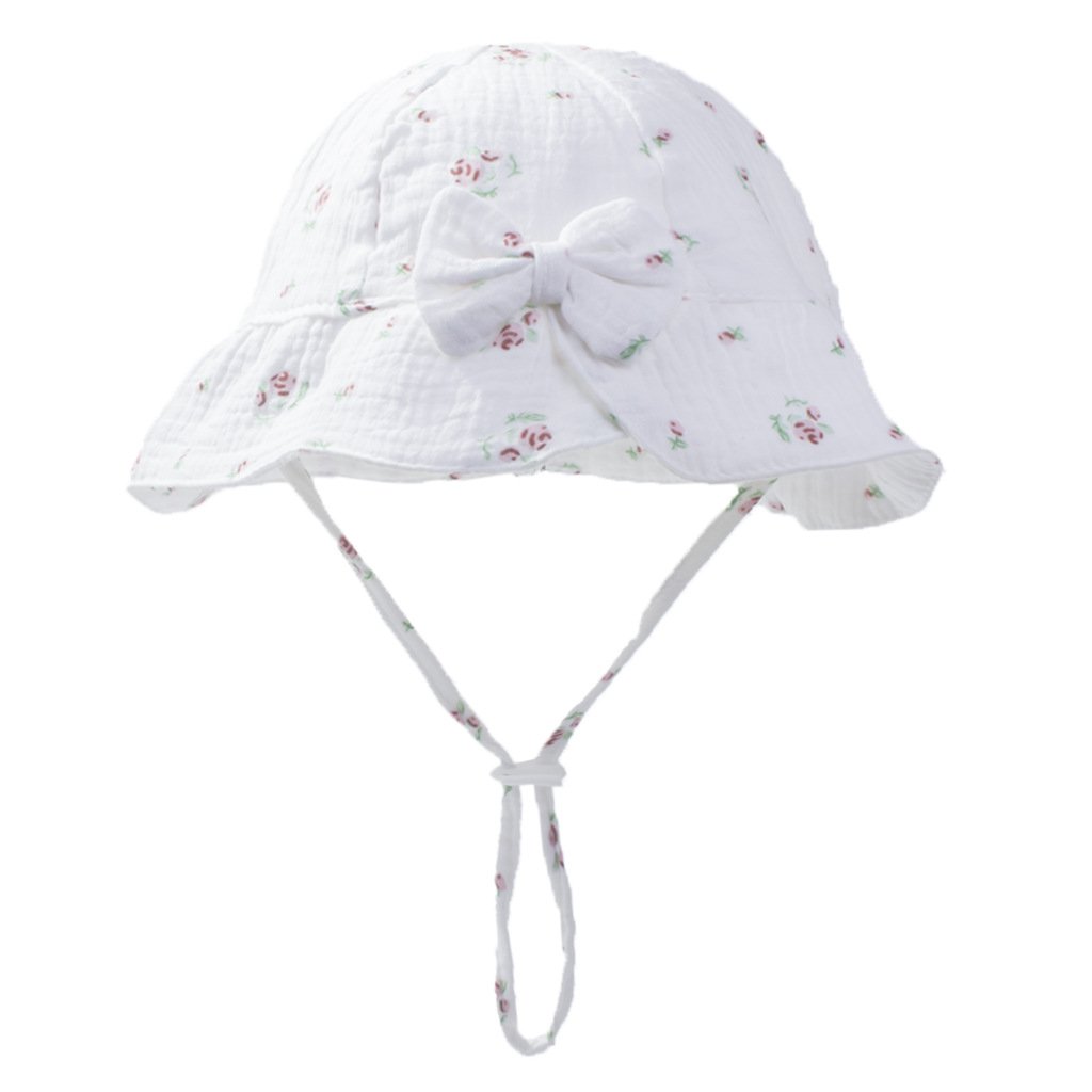CF082 (7) - Sweet Bow Baby Bucket Hat with Print