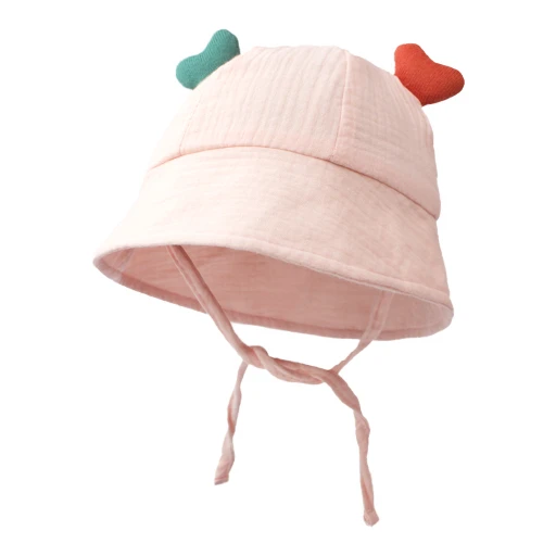 CF084 (10) - Cute Heart Ear Baby Bucket Hat