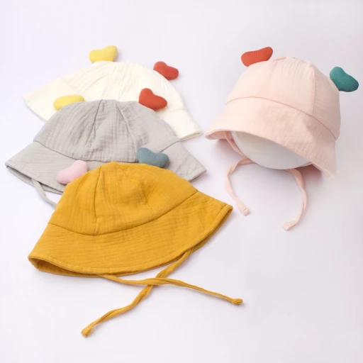 CF084 (5) - Cute Heart Ear Baby Bucket Hat